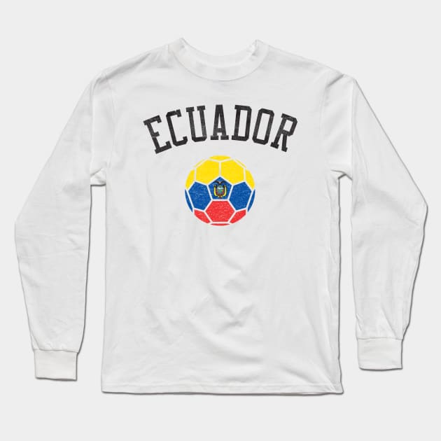 Ecuador Soccer Team Heritage Flag Long Sleeve T-Shirt by ryanjaycruz